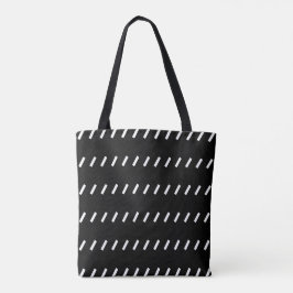 Bolsa Tote Padrão de traço inclinado