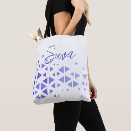 Bolsa Tote Padrão de Triângulo Colorido Único & Citações