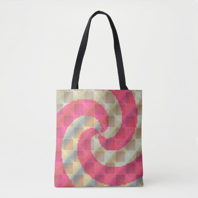 Bolsa Tote Padrão de Tricô Jacquard (Frente)