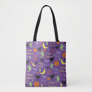 Bolsa Tote Padrão De Truque Ou Tratamento De Halloween