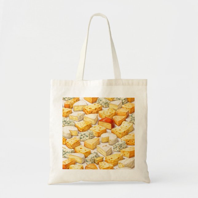 Bolsa Tote Padrão de Variedade de Queijo (Frente)