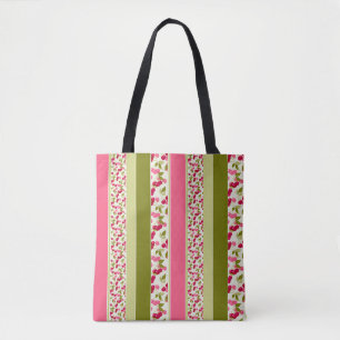 Bolsa Tote Padrão de verão brilhante de listras de várias cor