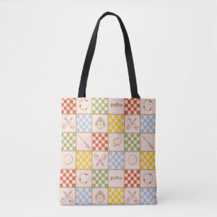 Bolsa Tote Padrão de Verificação de Equipe QUIDDITCH™ HOGWART