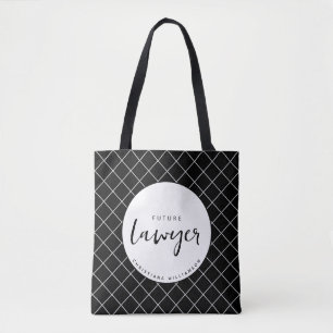 Bolsa Tote Padrão de Verificação do Advogado Futuro Elegante 