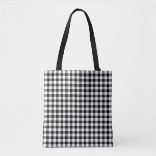 Bolsa Tote Padrão de Verificação Gingham de Tamanho Médio Pre