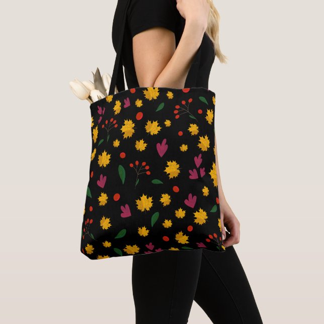 Bolsa Tote Padrão de Vibrações de Outono (Close Up)