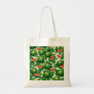 Bolsa Tote Padrão de Videira de Melancia Fatiada