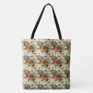 Bolsa Tote Padrão de Vintage de Ação de Graças Floral (1)