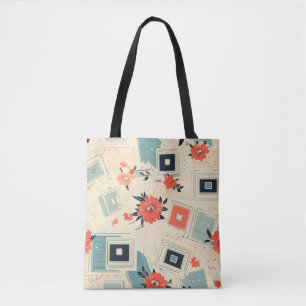Bolsa Tote Padrão de Vintage Floral & Camera (3)