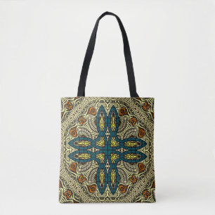 Bolsa Tote Padrão de Vintage sem costura no estilo oriental F
