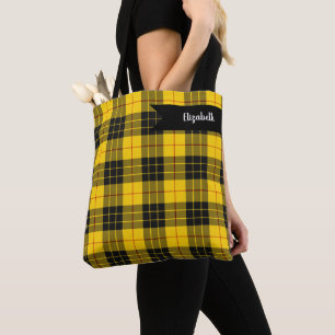 Bolsa Tote Padrão de Xadrez do Clan Tartan da Escócia MacLe
