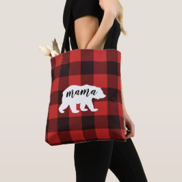 Bolsa Tote Padrão de Xadrez Flannel do Urso Urso da Rússia