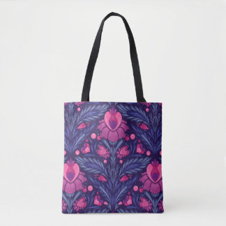 Bolsa Tote Padrão decorativo com corações