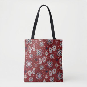 Bolsa Tote Padrão Decorativo do Natal de Inverno