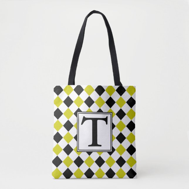 Bolsa Tote Padrão Diamond #1 Monograma (Frente)