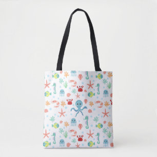 Bolsa Tote Padrão do mundo do mar