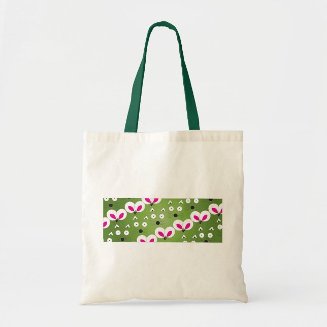 Bolsa Tote Padrão do rato Cat verde (Frente)