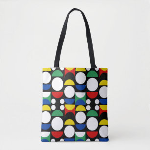 Bolsa Tote Padrão do século de Médio Bauhaus, escandinavo neg