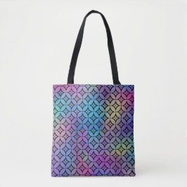Bolsa Tote Padrão dos Círculos Florais de Abstrato Coloração 