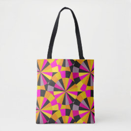 Bolsa Tote Padrão Dourado rosa e preto de prancheta retrorref