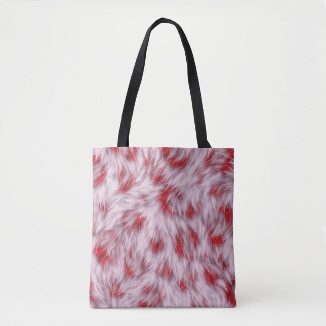 Bolsa Tote Padrão Elegante de Abstrato Soft Fluffy Peles | (Frente)