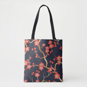 Bolsa Tote Padrão Elegante De Flor De Cereja Sem Costura (3)
