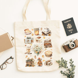 Bolsa Tote Padrão Estético Essencial Favorito do outono