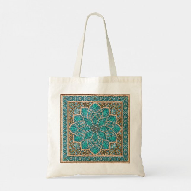 Bolsa Tote Padrão Estrela Sagrada Design (Verso)