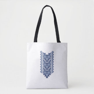 Bolsa Tote Padrão Étnico Azul