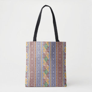 Bolsa Tote padrão étnico elegante