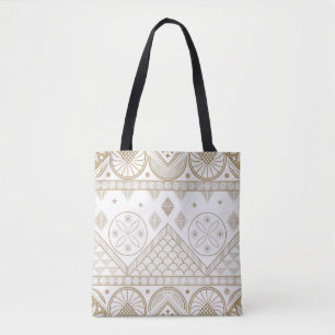 Bolsa Tote Padrão Etnico Geométrico Tribal Floral Sem Costura