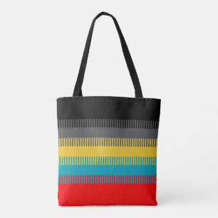 Bolsa Tote Padrão Exclusivo da Abstrato Cinza de  Vermelho A