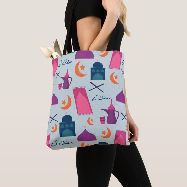 Bolsa Tote Padrão Feliz Ramadão (Close Up)