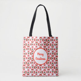 Bolsa Tote Padrão festivo de Natal