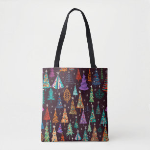 Bolsa Tote Padrão festivo, decoração de Natal e Ano Novo