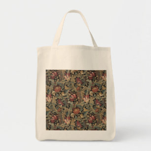 Bolsa Tote Padrão Floral Botânico Vintage Sombrio e Mal-humor
