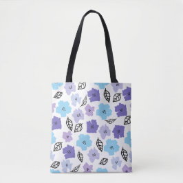 Bolsa Tote Padrão Floral Chic Desenhado À Mão