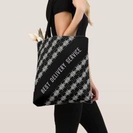 Bolsa Tote Padrão Floral Cinza Projetado