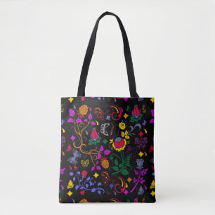 Bolsa Tote Padrão floral colorido bonito
