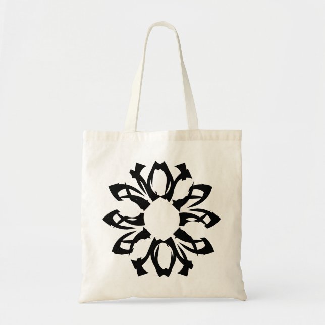 Bolsa Tote Padrão Floral de Um Elemento (Frente)