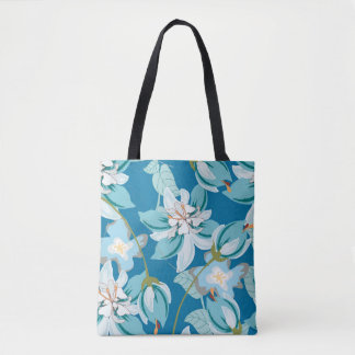 Bolsa Tote Padrão floral, design de flor versátil.