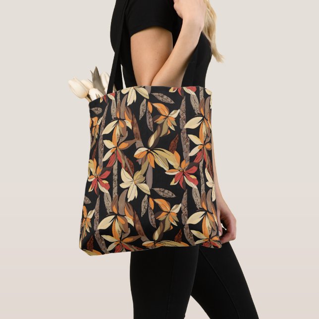 Bolsa Tote Padrão Floral do outono (Close Up)