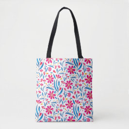 Bolsa Tote Padrão Floral Elevante em Aquarela
