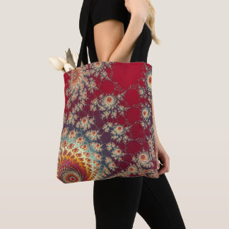 Bolsa Tote Padrão Floral Espiral