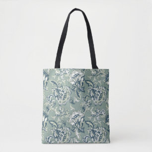 Bolsa Tote padrão floral étnico uniforme. folclórico batik ou