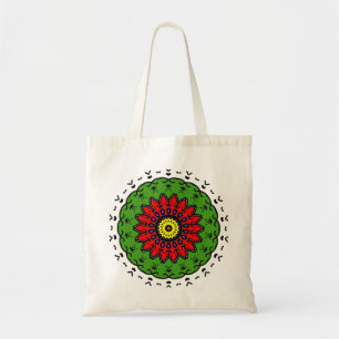 Bolsa Tote Padrão Floral Mandala Sem Costura