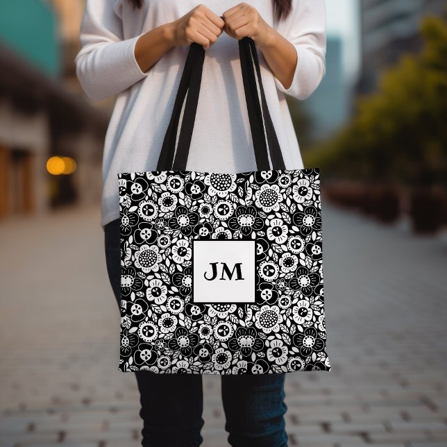 Bolsa Tote Padrão Floral Mod com Iniciais (Criador carregado)