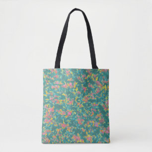 Bolsa Tote Padrão Floral Multicolorido Tonelado na Terra
