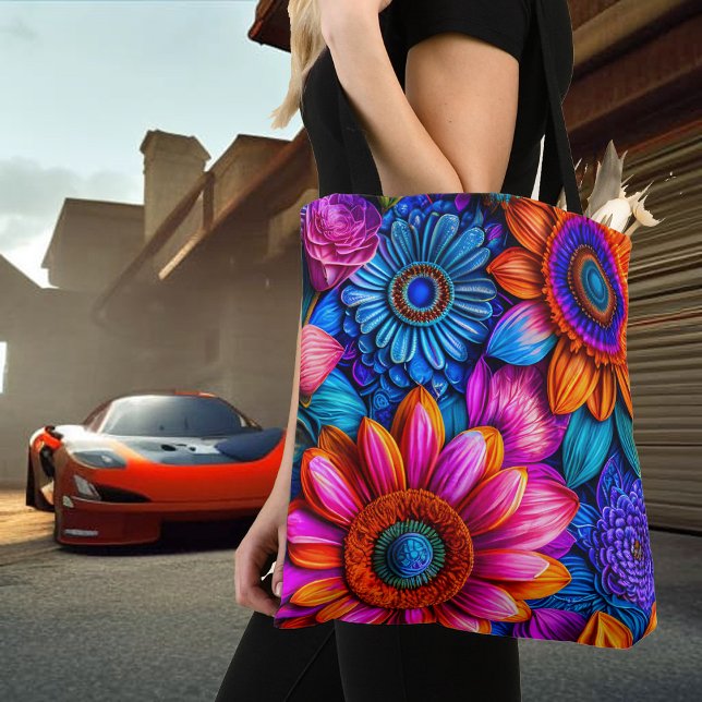 Bolsa Tote Padrão floral no estilo boho (Criador carregado)