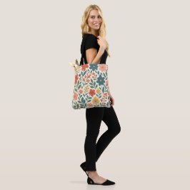 Bolsa Tote Padrão Floral Pintado à Mão – Botânica Colorida